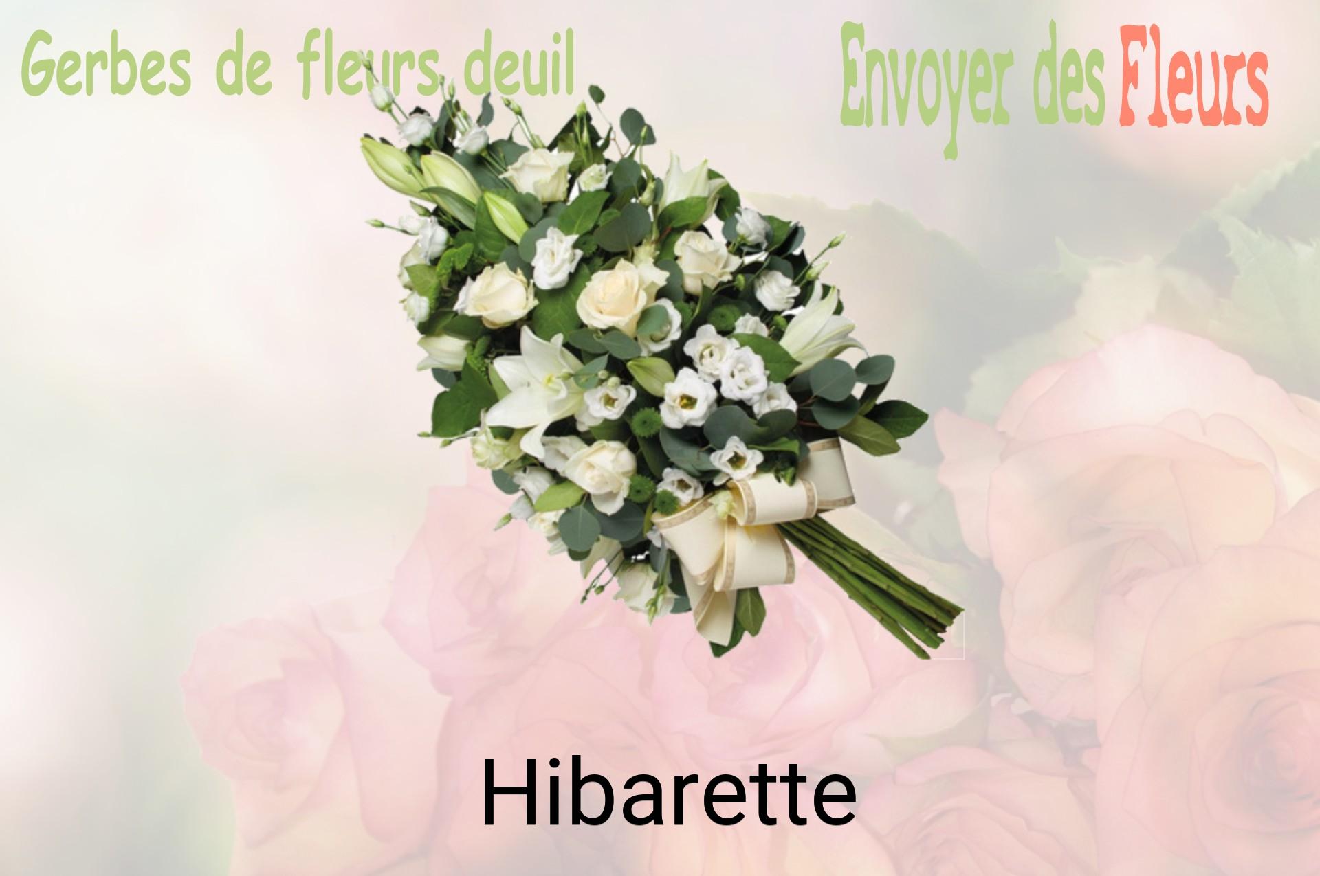 Gerbe de fleurs de deuil livrée à Hibarette